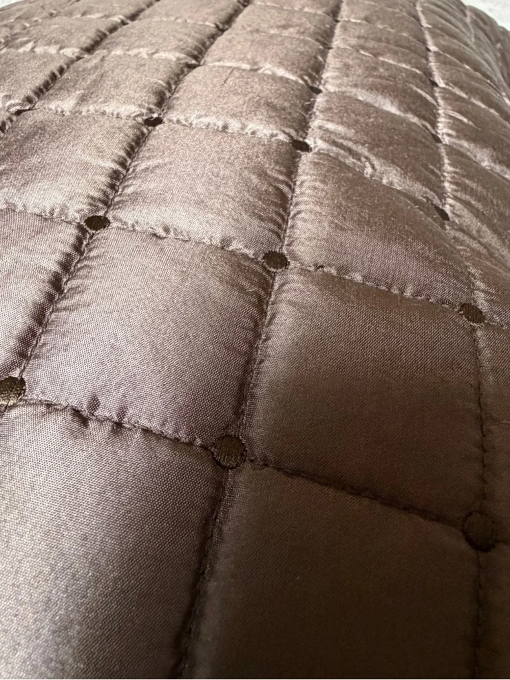 Restoration Hardware 2 100% Silk Quilt Pillow Shams Standard/Queen NWOT